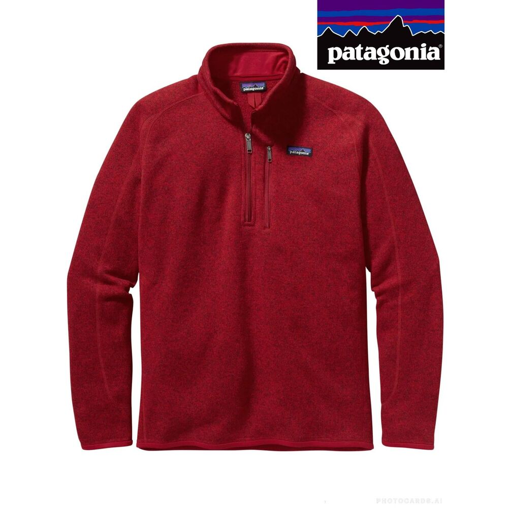 NWOT Patagonia Red Fleece Better Sweater 1/4 Zip Pullover Men Size L